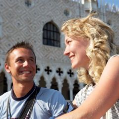 In front of the Doge's Palace, Venice