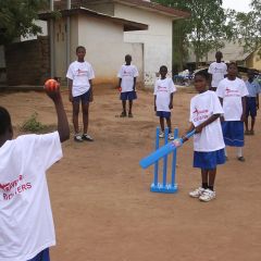 Cricket match in Ghana