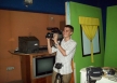 Luke trying his hand at filming