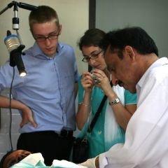 Guy and Rebecca watch minor surgery