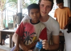 Julian helps out