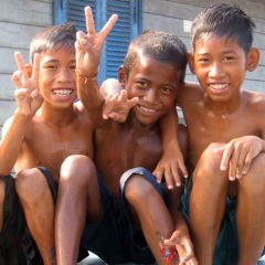 Teach Children in Traditional Thai Village