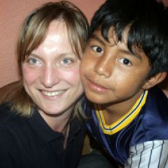 Volunteer with Guatemalan Child