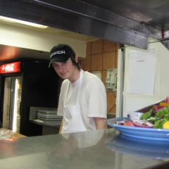 Tom at the shack