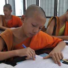 teaching monks in thailand