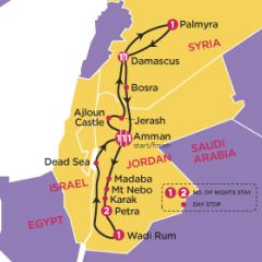 Syria & Jordan Map