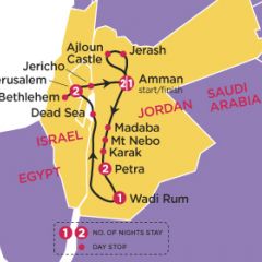 Jordan & Israel map