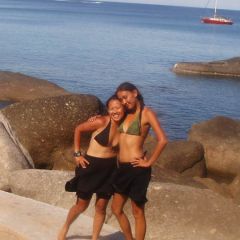 Girls diving