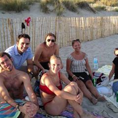 Group at beach