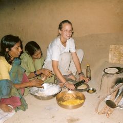 Cooking in an Indian home