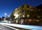 Base queenstown hostel at night