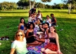 Resting after an outdoor class