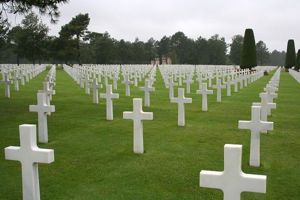 A war memorial and cemetery in France