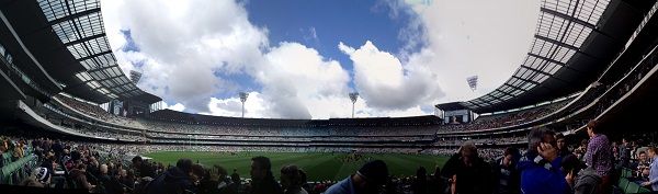 An Aussie rules football match